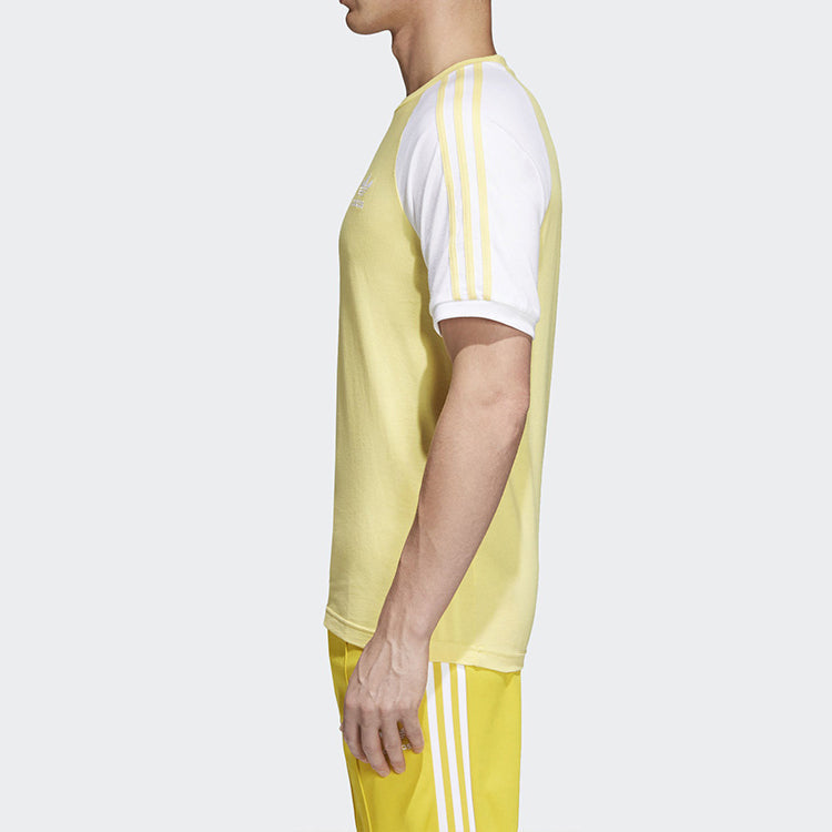 adidas originals Sports Round Neck Short Sleeve 72 Retro Yellow CW1207