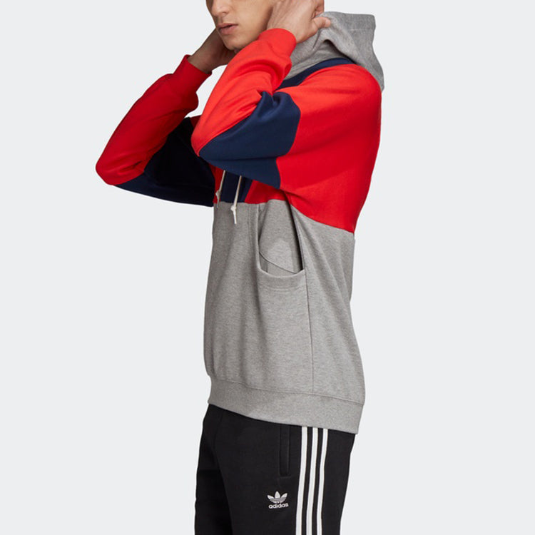 adidas originals Hoody Colorblock Casual Knit Gray Red Blue FM2207