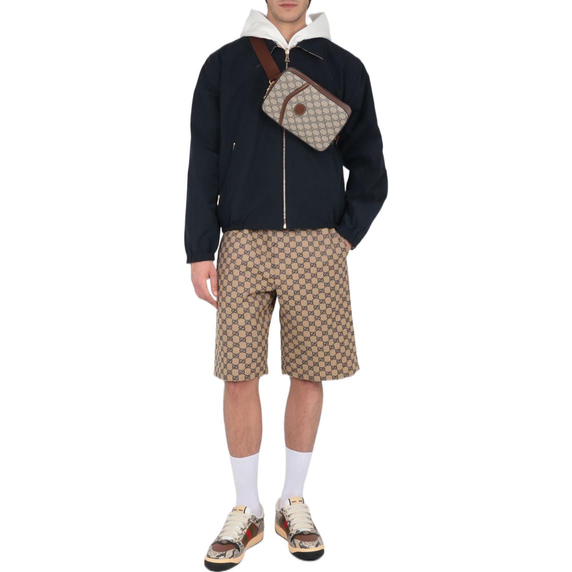 Gucci GG Polyester Reversible Jacket 'Blue Beige' 694163-ZAI6D-4330