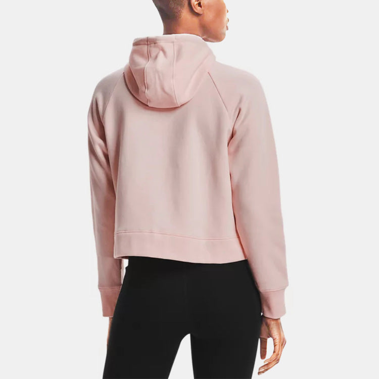 (WMNS) Under Armour Rival Fleece Full Zip Jacket 'Light Pink' 1365845-685