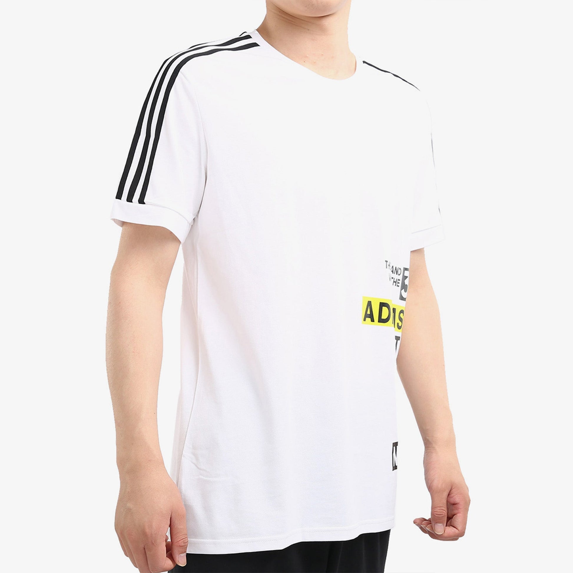 adidas neo M Cs Nmb Gr T2 Casual Sports Running Training Breathable Short Sleeve White DW8128