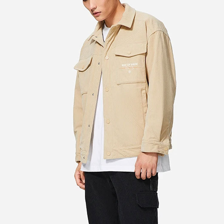 Li-Ning Way Of Wade Logo Corduroy Jacket 'Khaki' AJMS065-3