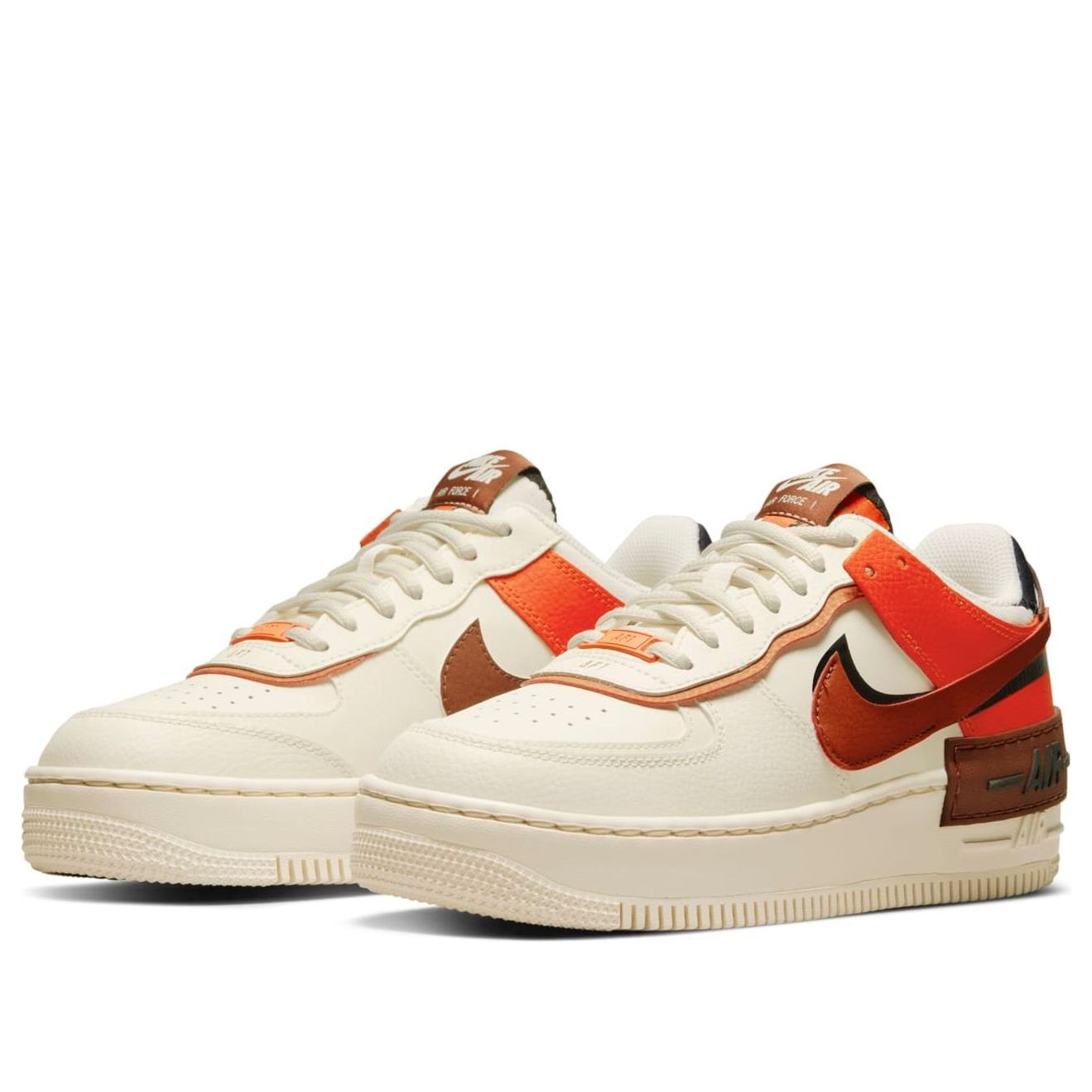 (WMNS) Nike Air Force 1 Shadow 'Pale Ivory Oxen Brown' CI0919-114