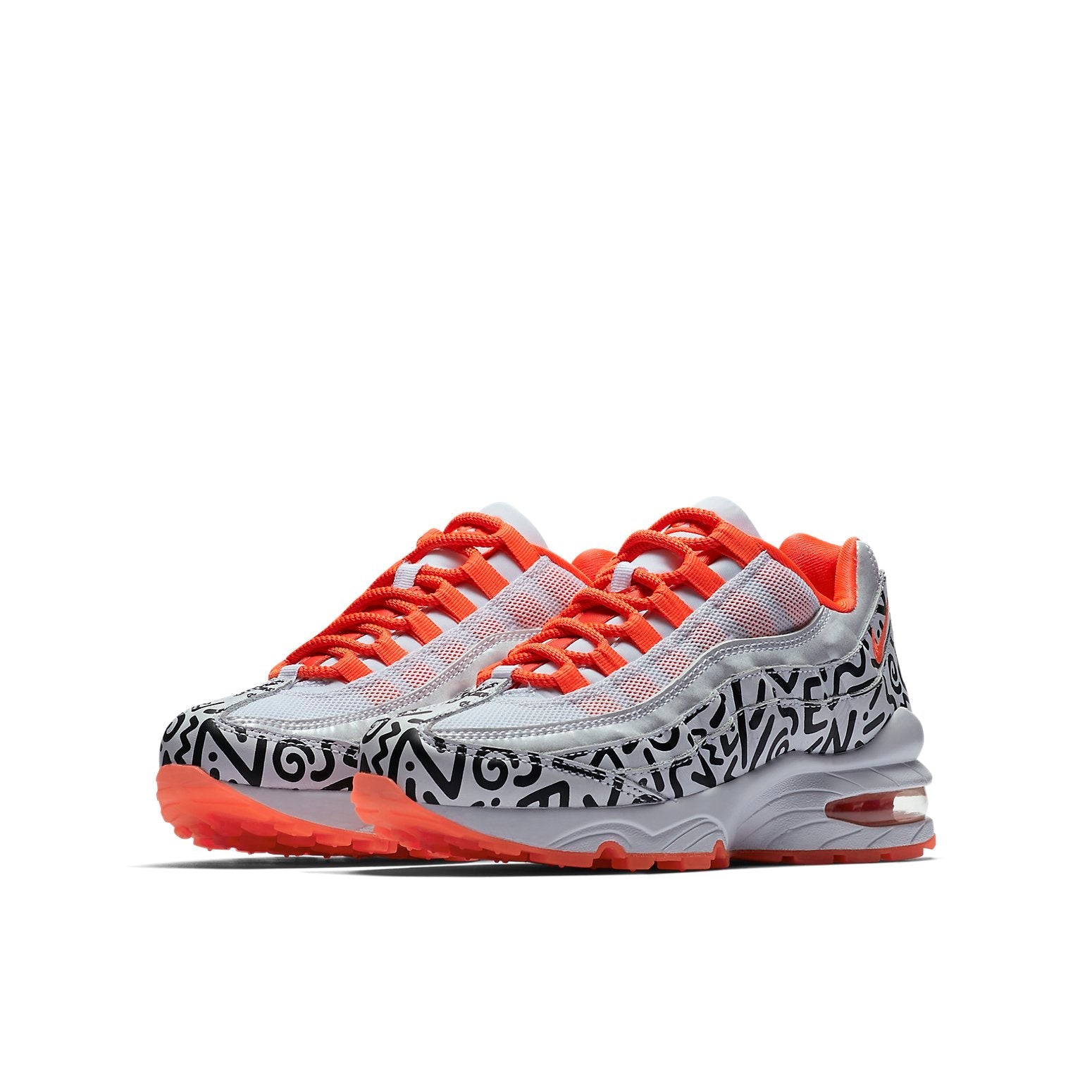 (GS) Nike Air Max 95 'White Black Crimson' AH3808-100