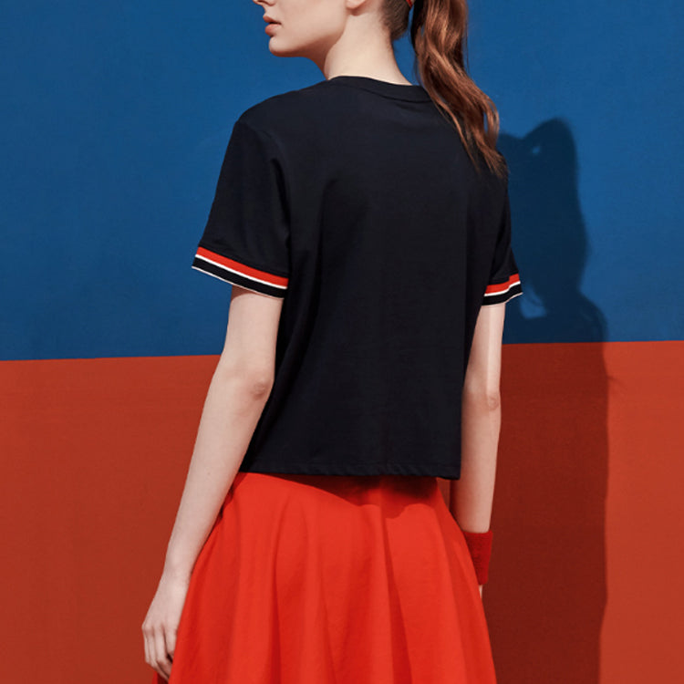 (WMNS) FILA ATHLETICS Professional Tennis Sports Short Sleeve Blue A11W023101F-NV