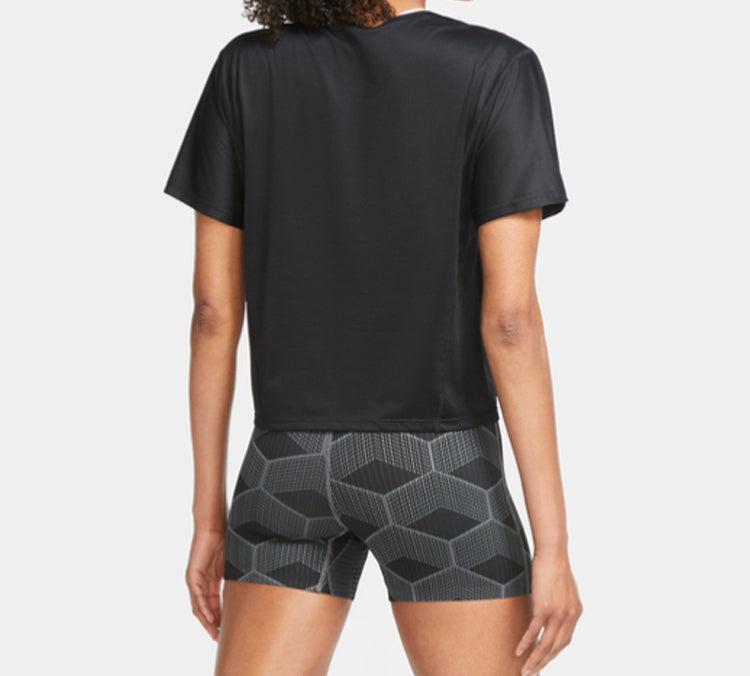 (WMNS) Nike ICON CLASH CITY SLEEK Sports Running Tops Short Sleeve Black CU3033-010