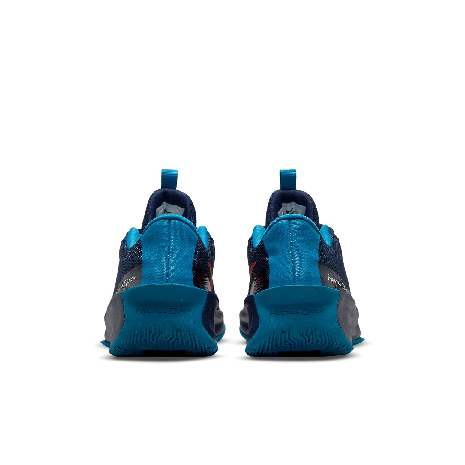 (GS) Nike Team Hustle Quick 3 Midnight Navy Orange DA2781-400