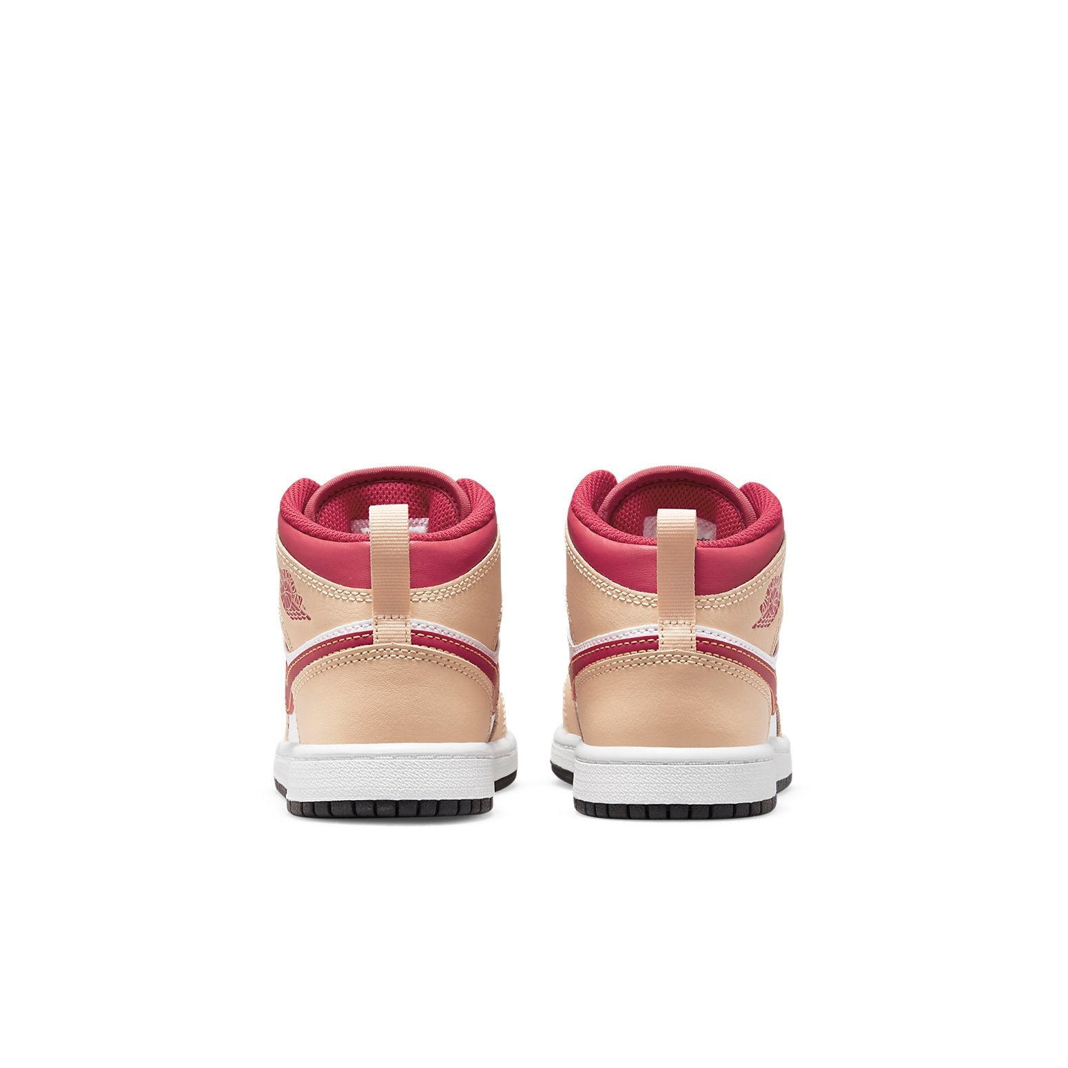 (PS) Air Jordan 1 Mid 'Light Curry Cardinal Red' 640734-201