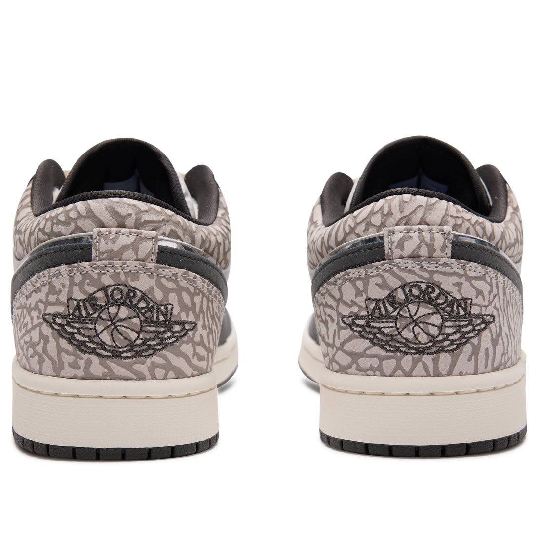 Air Jordan 1 Low SE 'Sail Deep Pewter Elephant Print' IU2268-100