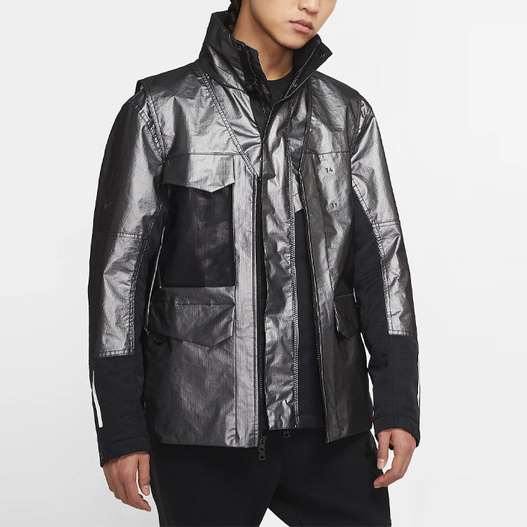 Nike Nsw Tech Pack Stay Warm Athleisure Casual Sports Windproof waterproof Jacket Metallic Silver Goldsilver CK0698-095
