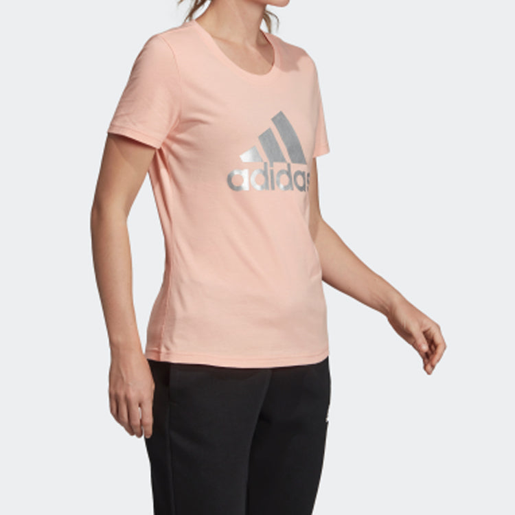 (WMNS) adidas Sports Stylish Short Sleeve Pink Red FM9448