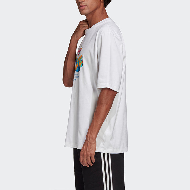 adidas originals Graphic Tee Printing Short Sleeve White GK7183