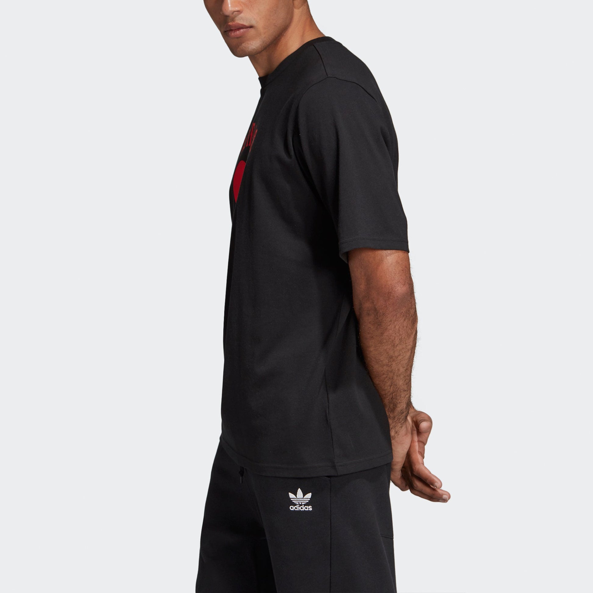 adidas originals V Day Tee Casual Sports Love Breathable Short Sleeve Black FH7885