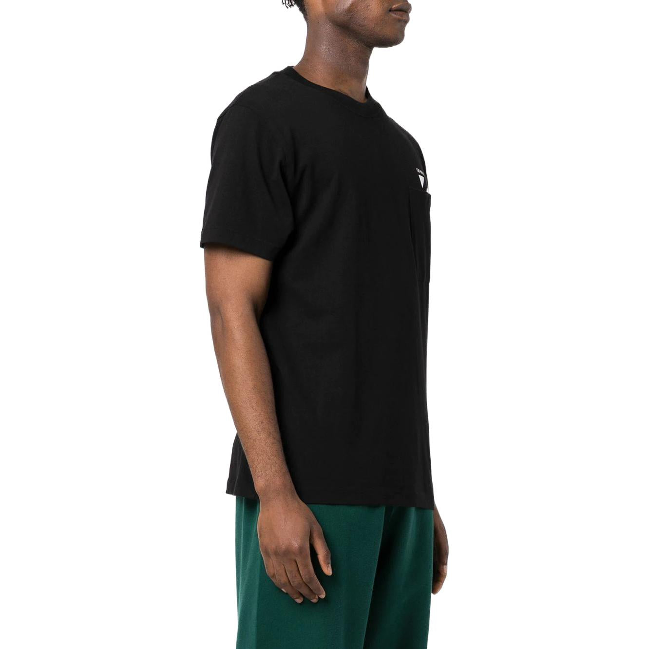 Men's Off-White SS22 Stripe Alphabet Printing Short Sleeve Version Black OMAA128C99JER0011001
