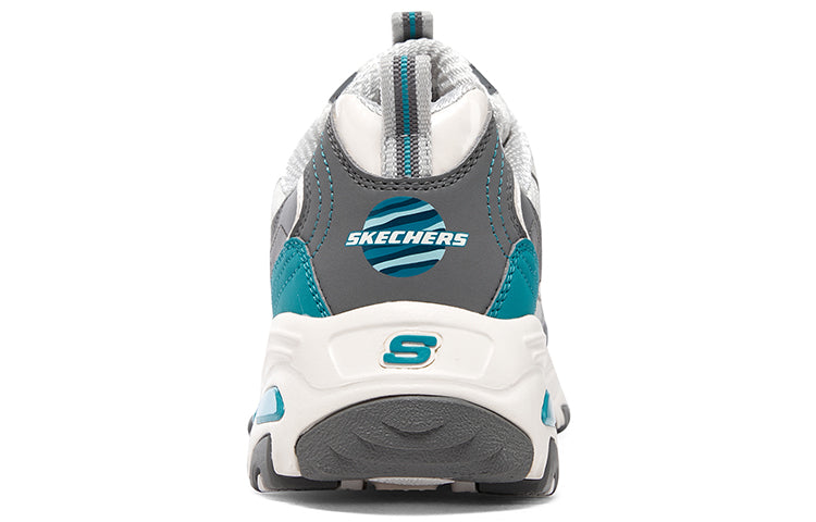 (WMNS) Skechers D'lites 1.0 'White Teal Grey' 896262-GYBL