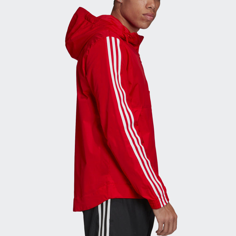 adidas originals Lock Up WB Cardigan Casual Sports Hooded Jacket Pink Red Fluorescence FM3816