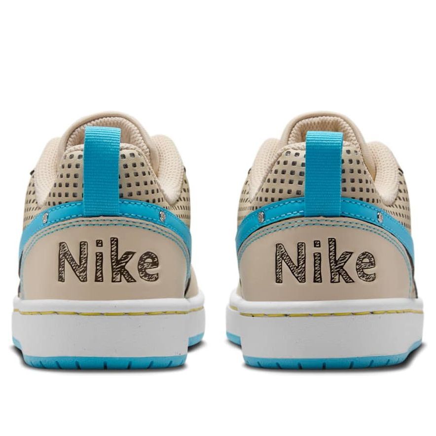 (GS) Nike Court Borough Low Recraft 'Sanddrift Phantom Opti Yellow Baltic Blue' IB7726-126