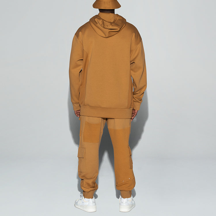 adidas originals x IVY PARK Crossover Solid Color Splicing Detail hooded Sports Couple Style Brown GT9088