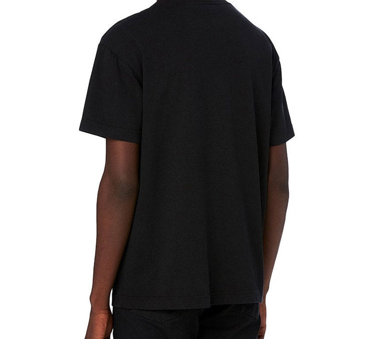 Men's PALM ANGELS Printing Short Sleeve Black 520 PMAA001S204130141088