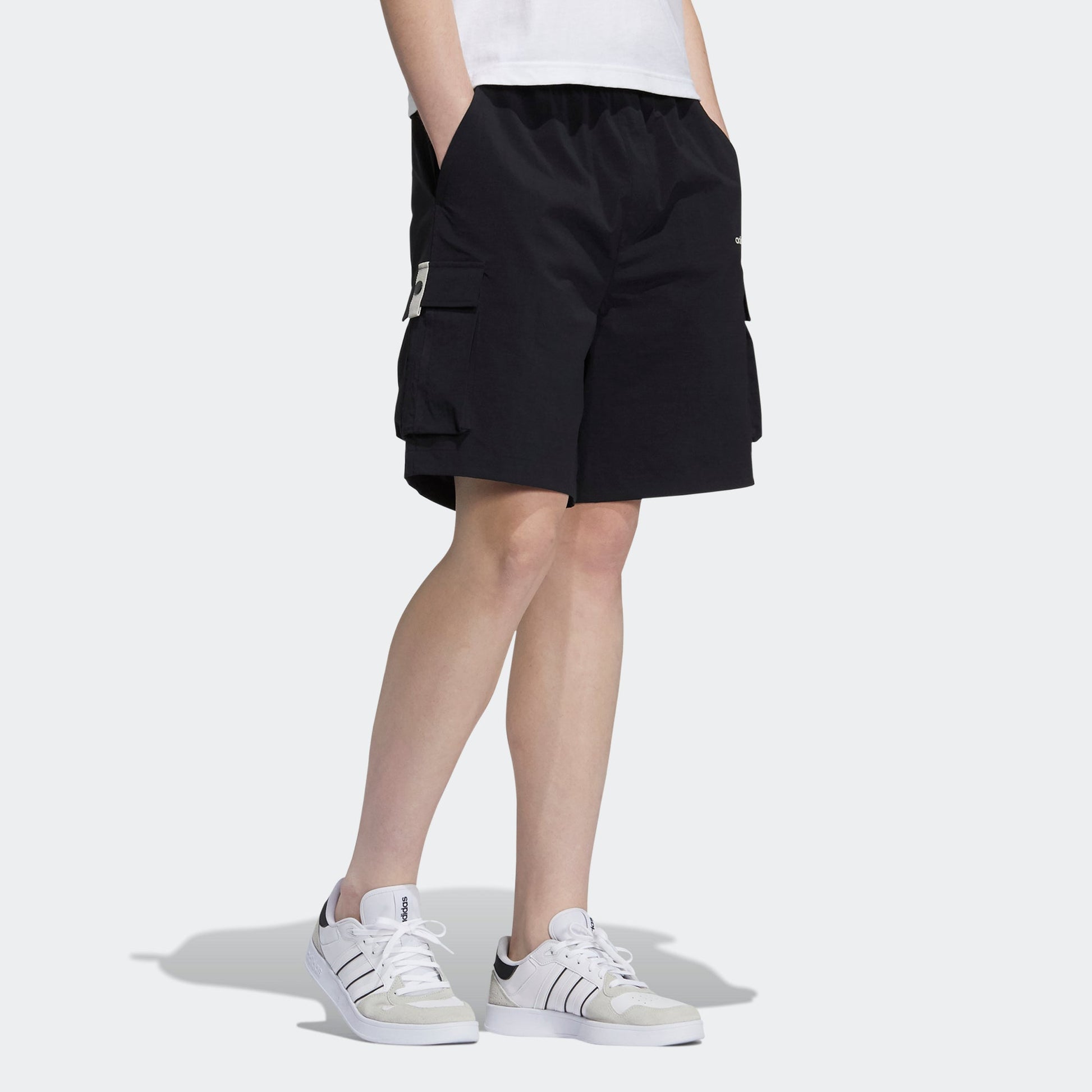 adidas neo Sw Wvn Ut Sh Leisure Sports Pocket Shorts Men's Black H45165