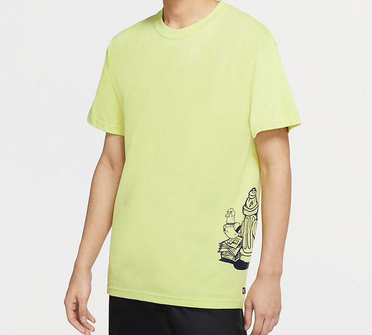 Nike SB Cartoon Printing Skateboard Short Sleeve Gray CU0299-367