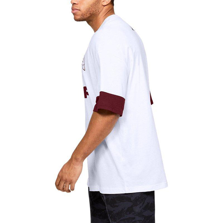 Under Armour Moments Basketball Sports Short Sleeve Couple Style White 1351345-100