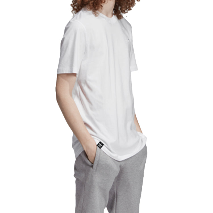 adidas originals Embroidered Shoe Printing Short Sleeve White ED6929