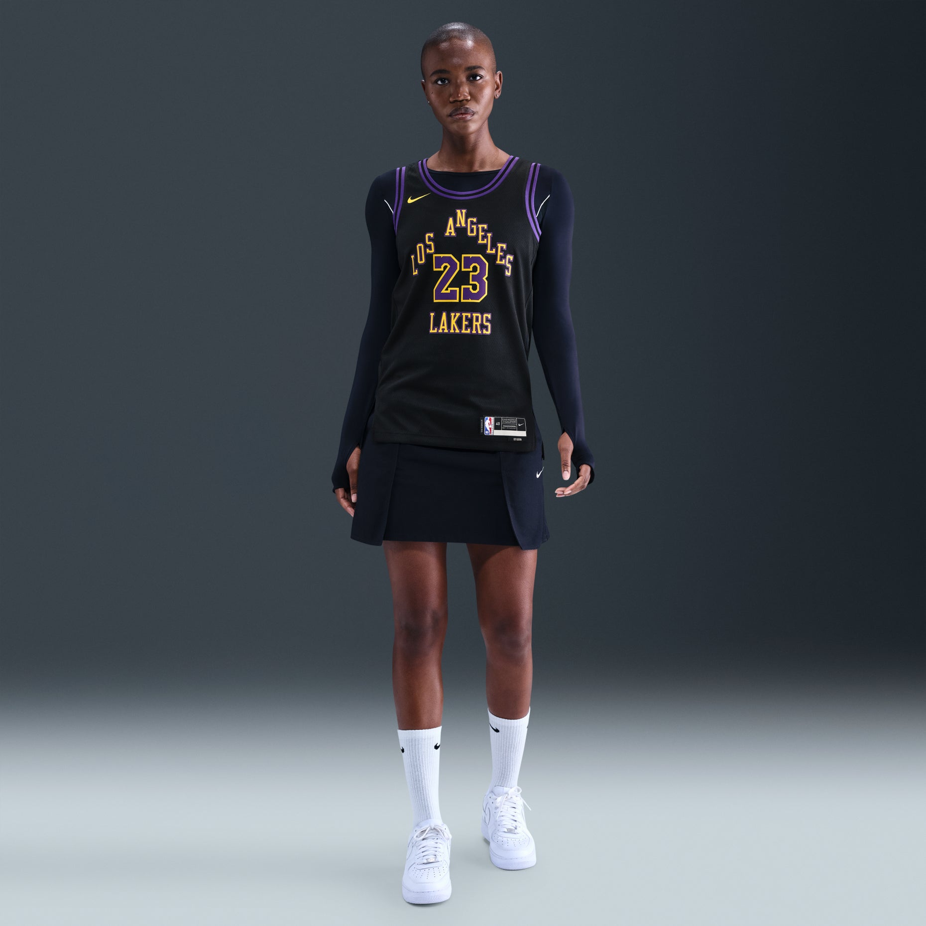 Nike NBA Lebron James Los Angeles Lakers 2023/24 City Edition Swingman Jersey #23 DX8506-012