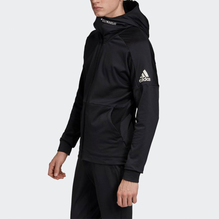adidas Id Climaheat Logo Printing Reflective Sports Hooded Jacket Black DX9287