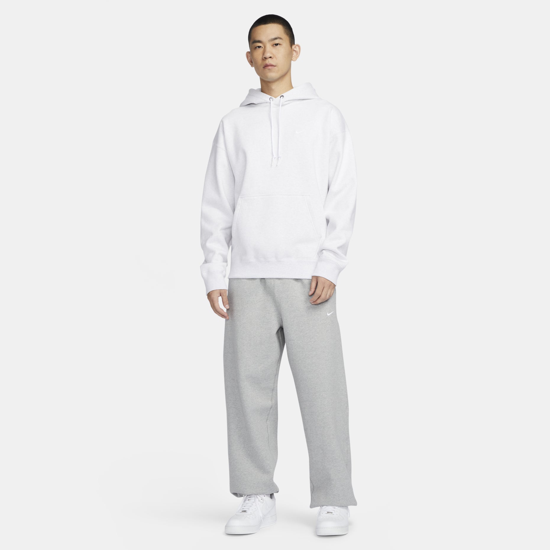 Nike Sportswear Swoosh Open-Hem Sweatpants Asia Sizing 'Grey' FN3343-063