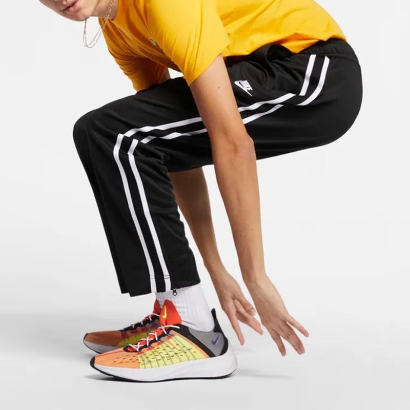 Nike Side Stripe Print Pants Foot Zipper Knit Sports Trousers Men's Black AR2247-010