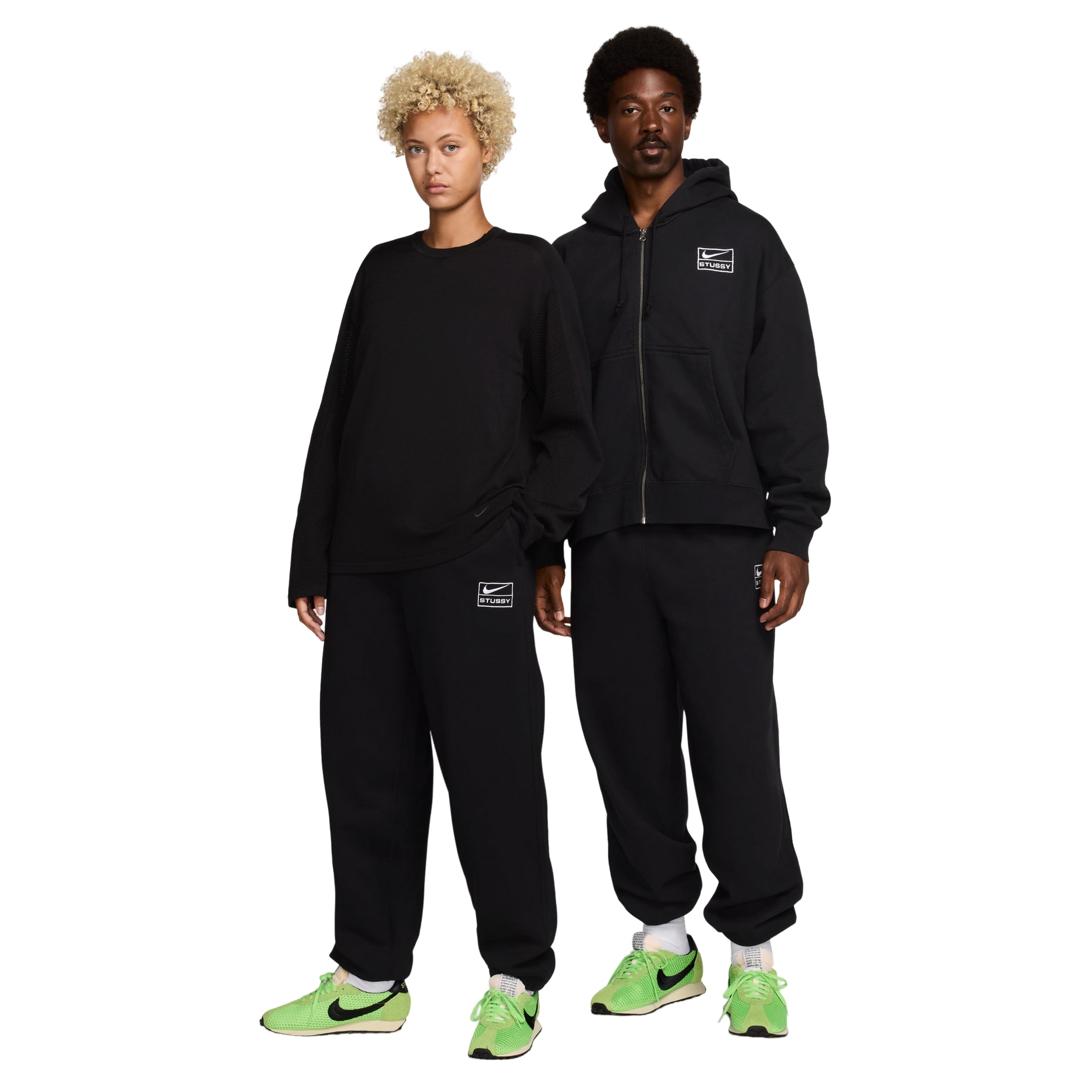Nike x Stussy Stone Washed Fleece Sweatpants Asia Sizing 'Black' FN5236-010