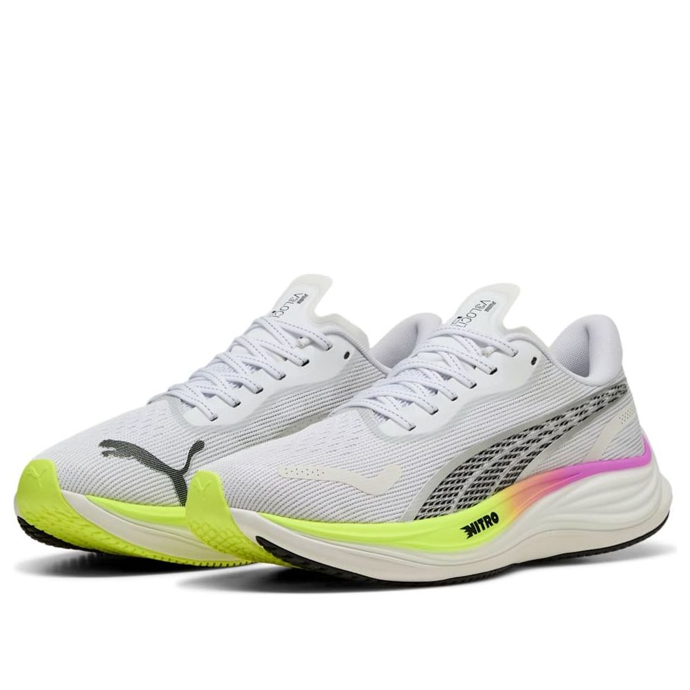 PUMA Velocity Nitro 3 'White Pure Magenta Yellow Alert' 377748-19