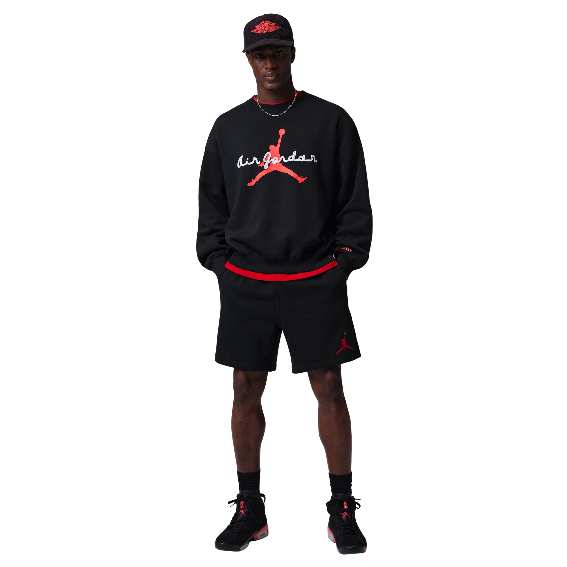 Air Jordan Brooklyn Fleece Crew Neck Sweatshirt 'Black' IF1845-010