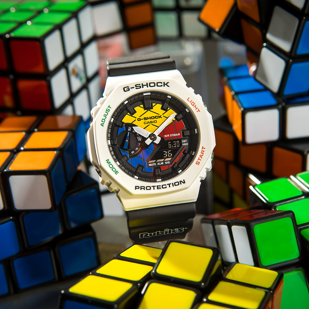 CASIO G-Shock Analog-Digital 'White Black' GAE-2100RC-1APR