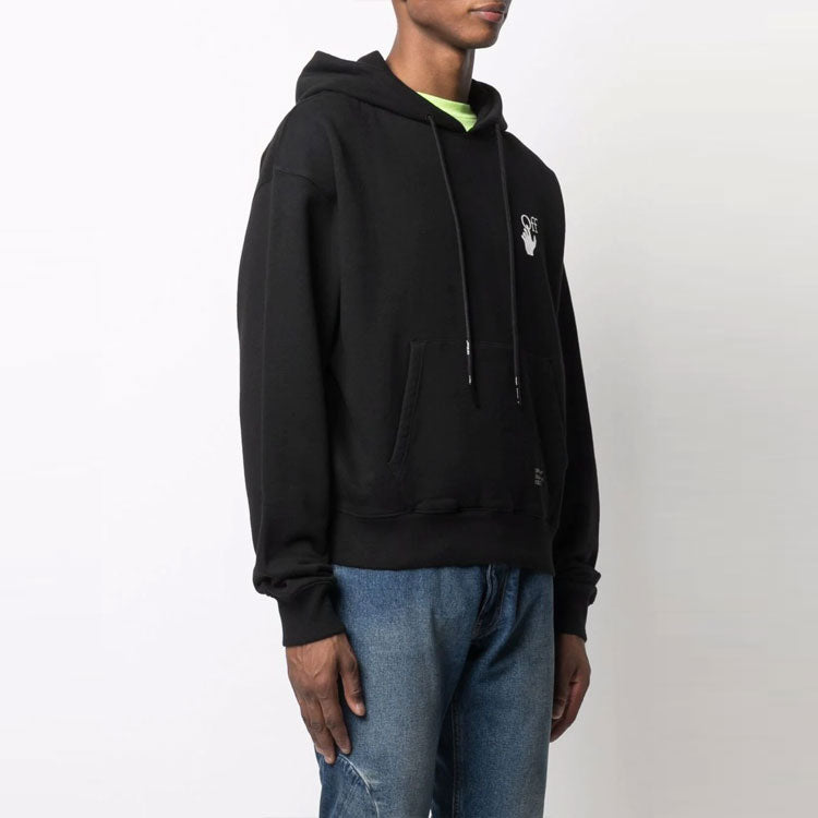 Off-White Caravaggio Arrow Over Hoodie 'Black/White' OMBB037F21FLE0101001