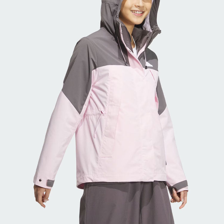 (WMNS) adidas City Escape 3-In-1 Fleece Jacket Asia Sizing 'Pink Grey' JE8588