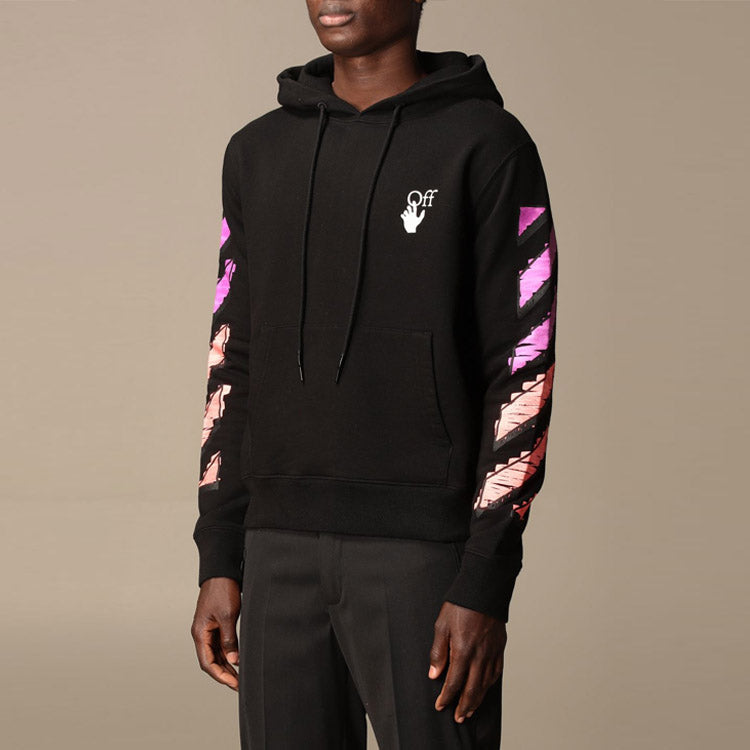 Men's Off-White Stripe Drawstring Black OMBB034R21FLE00310