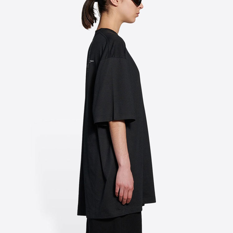 Balenciaga FW21 Knit Loose Short Sleeve Black 651795TJV900107
