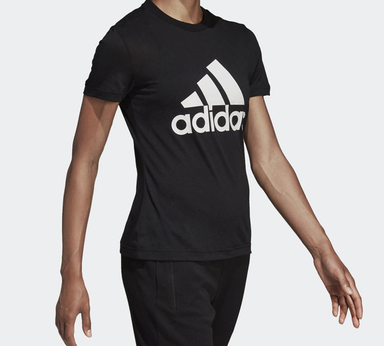 (WMNS) adidas Logo Alphabet Printing Sports Short Sleeve Black DY7732