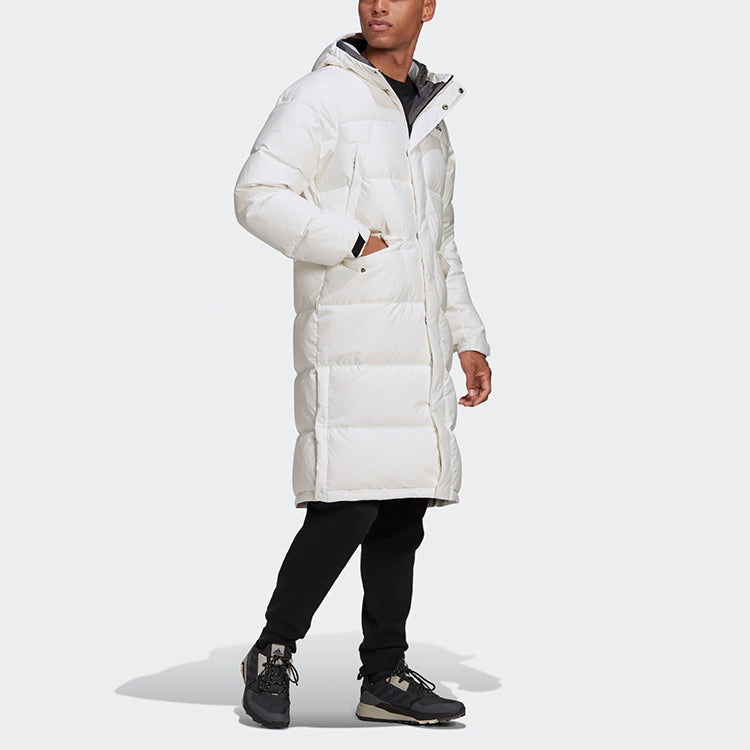 adidas Stay Warm Sports hooded down Jacket White GK0665