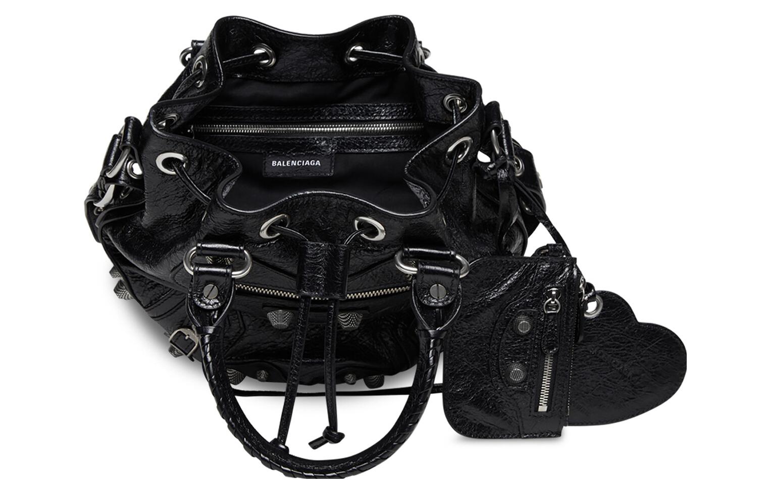 (WMNS) Balenciaga Le Cagole Small Bucket Bag 'Black' 7024321VG9Y1000