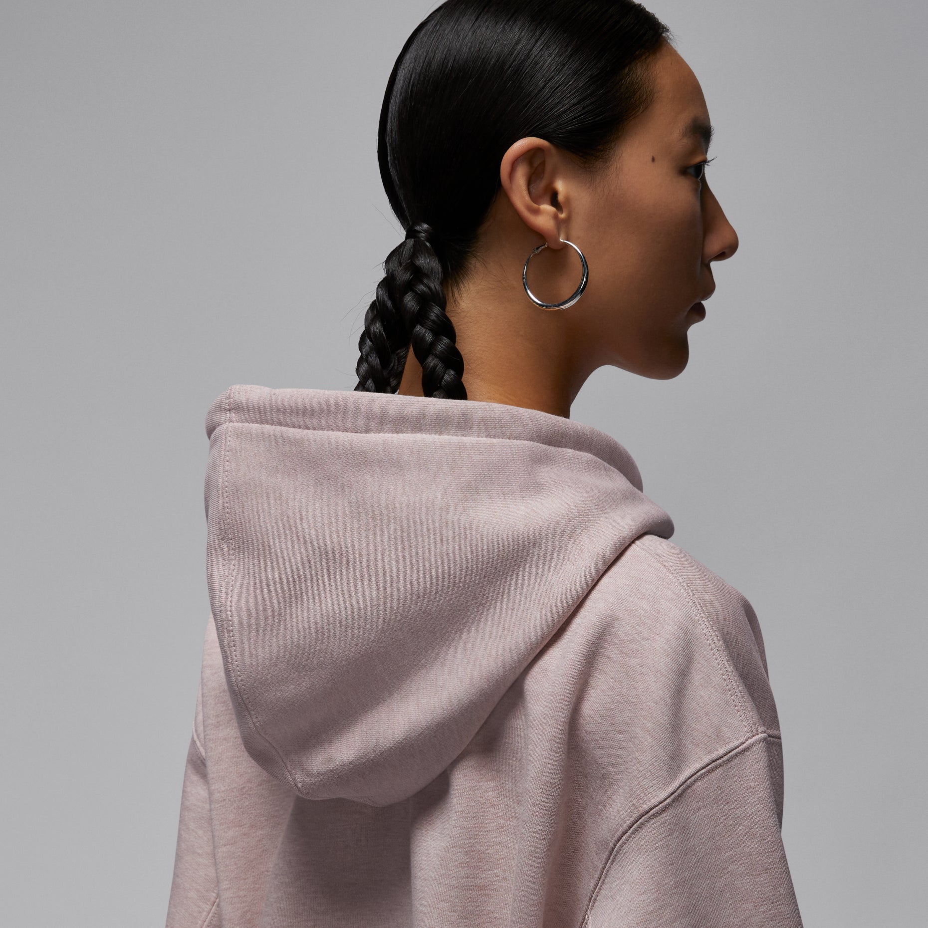 (WMNS)  Air Jordan Flight Fleece Hoodie 'Petrified Grey' HJ1312-292