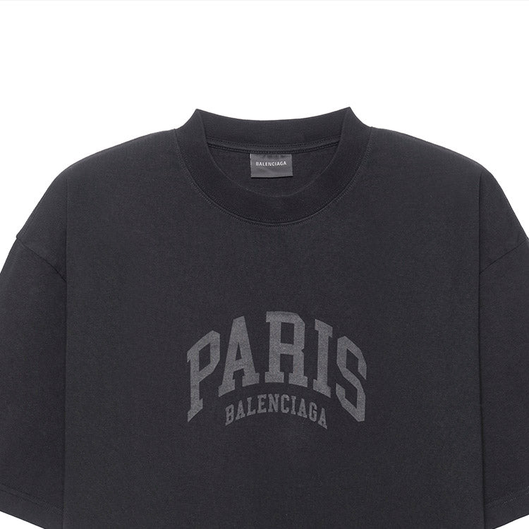 Balenciaga Cities Paris T-Shirt Medium Fit 'Nero' 612966TLVL71069