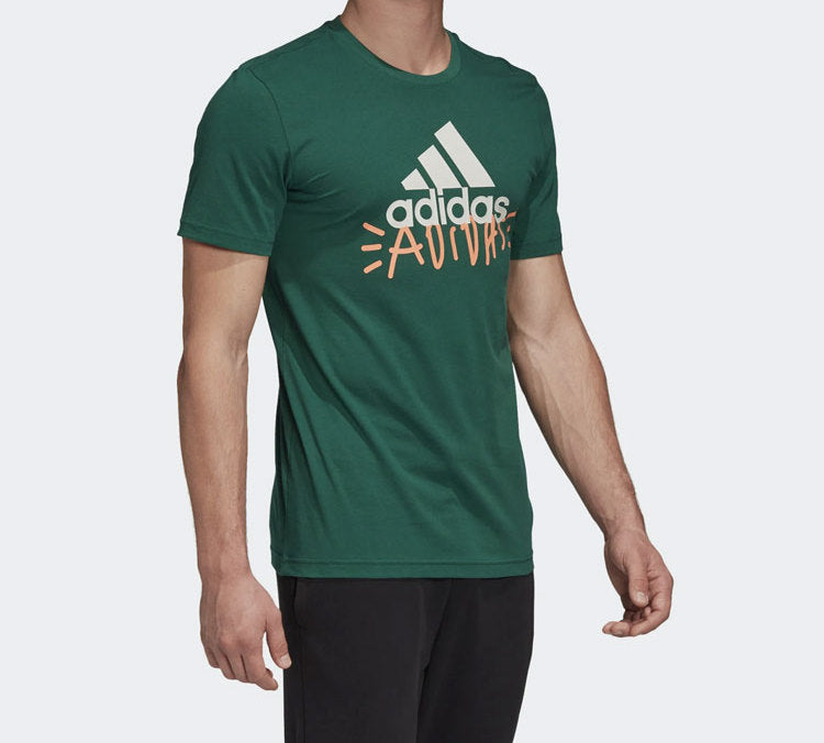 adidas DOODLEBASIC BOS Alphabet Short Sleeve Green FN1733