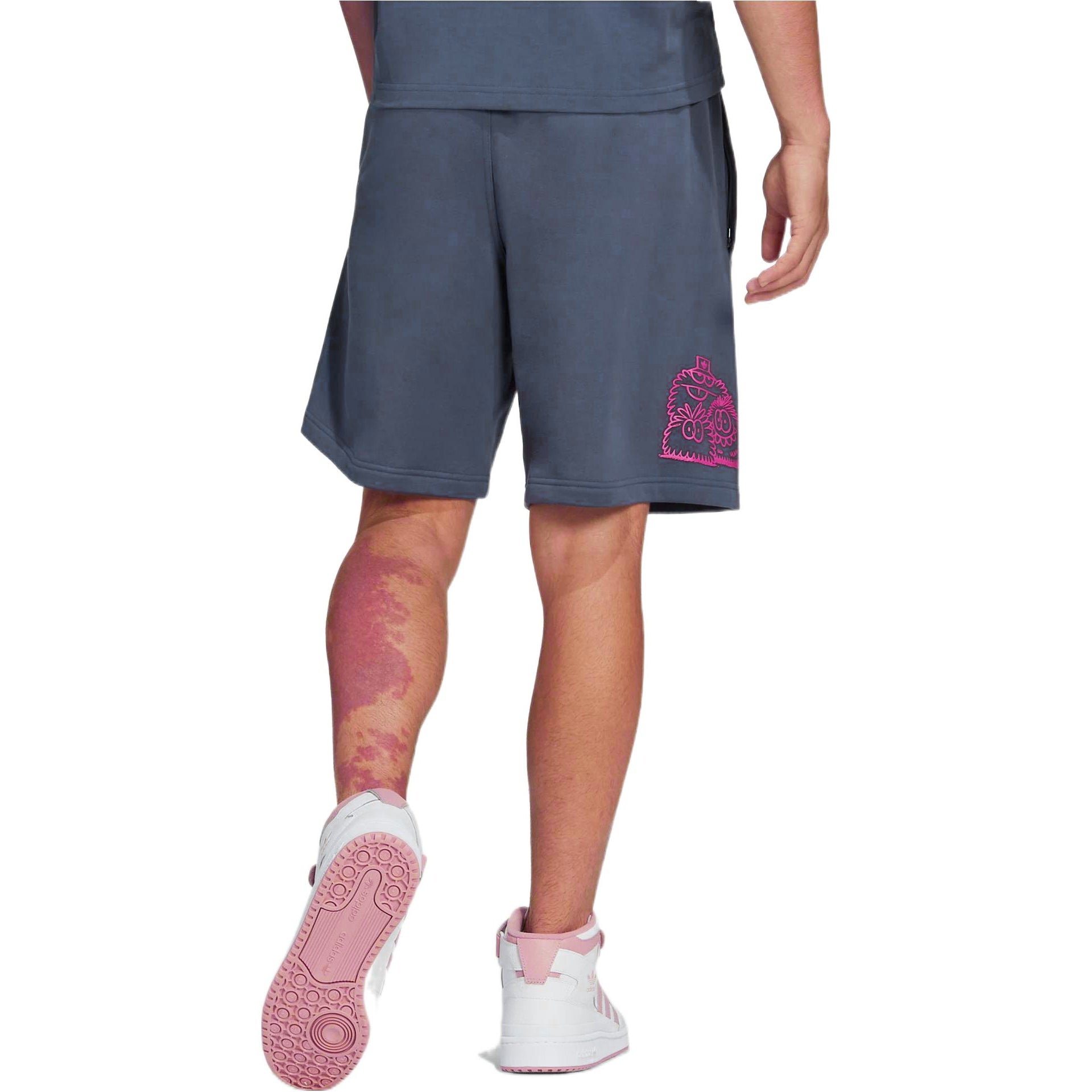adidas originals Kevin Lyons Shr Solid Color Cartoon Pattern Athleisure Casual Sports Straight Shorts Navy Blue HC7115