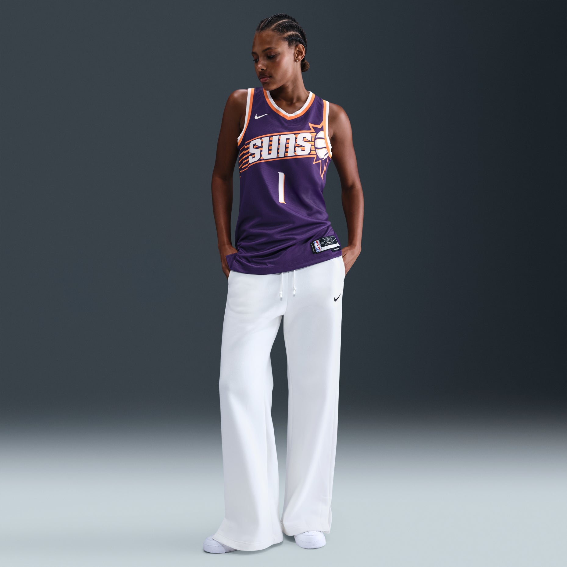 Nike NBA Devin Booker Phoenix Suns 2023/24 Icon Edition Swingman Jersey  #1 DV4855-566