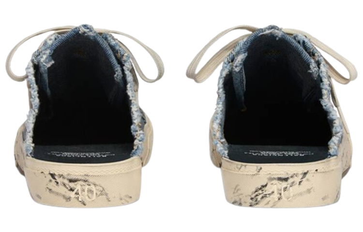 (WMNS) Balenciaga Paris Distressed Denim Mule 'Blue' 693952W3RCL4090