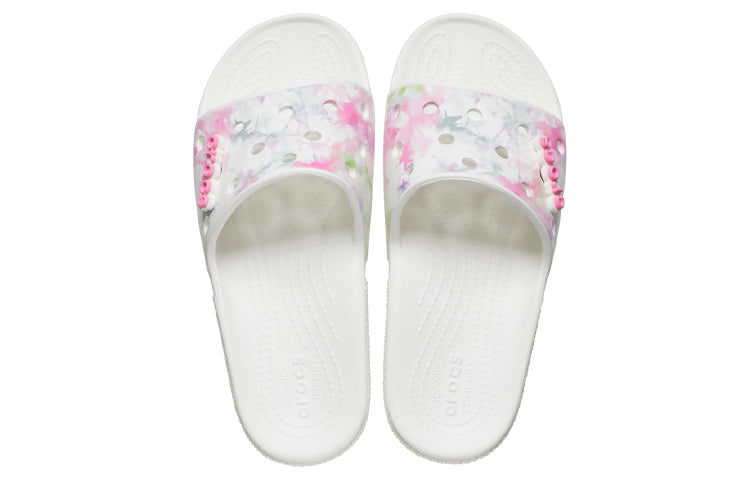 Crocs Classic Bleach Dye Slides 'White Pink' 207411-94S