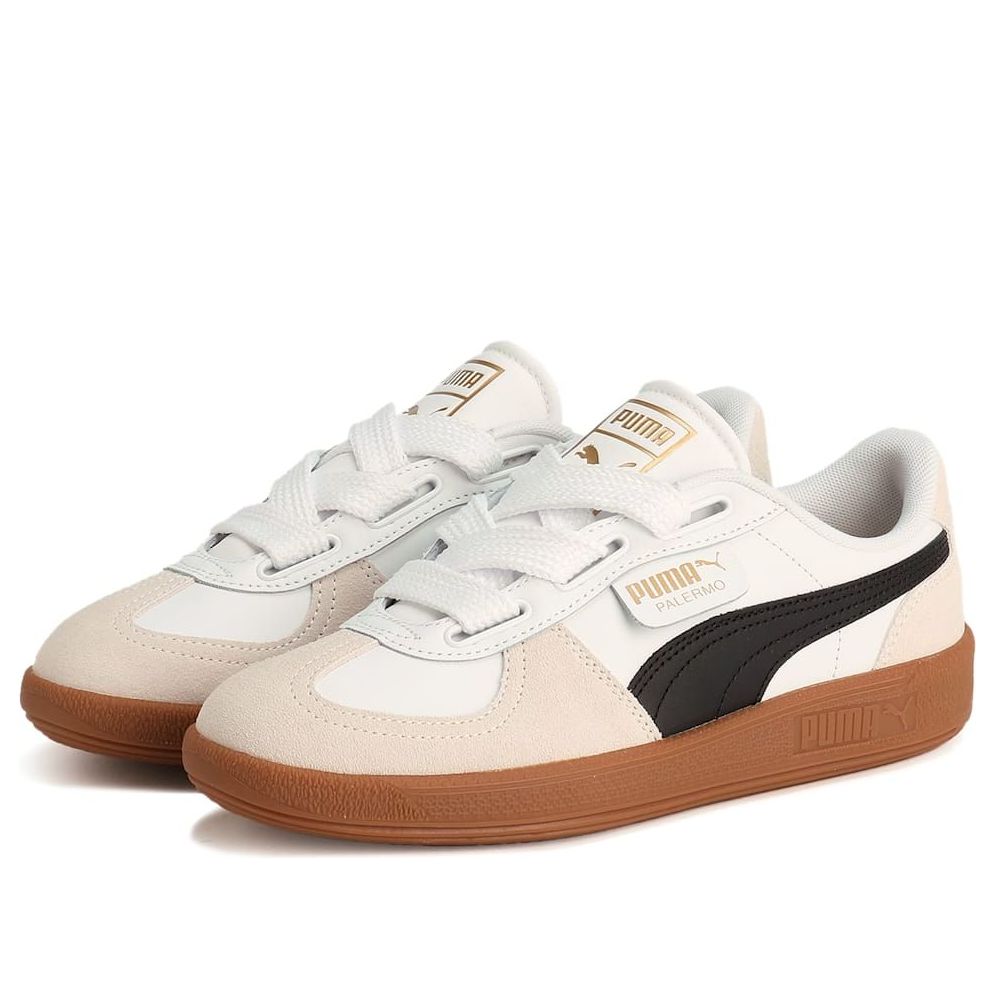(WMNS) Puma Palermo Wide Lace SD 'White Black Vapor Grey' 402109-01